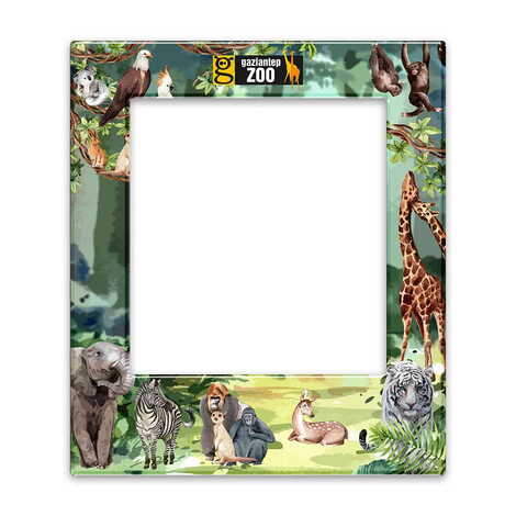 Toptan Hayvanat Bahçesi Temalı Myros Fotoğraf Çerçevesi Magnet 95x115 mm - 1