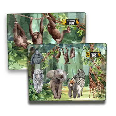 Toptan Hayvanat Bahçesi Temalı Myros Kanvas Magnet 50*70 Mm - Myros