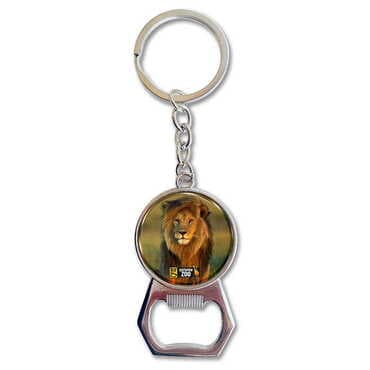 Zoo Themed Metal Keychain With Opener 35x120 mm