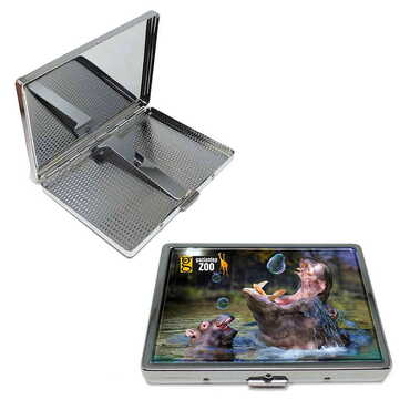 Zoo Themed Metal Cigarette Case 103x80x11 mm