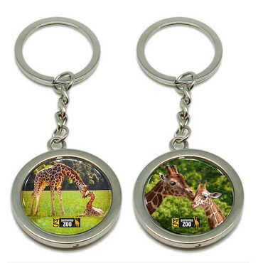 Zoo Themed Metal Spinner Keychain 38x100 mm