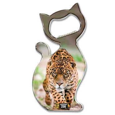 Zoo Themed Cat Shaped Metal Magnetic Bottle Opener 97x48 mm