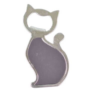 Toptan Hayvanat Bahçesi Temalı Myros Metal Kedi Açacak Magnet 97x48 mm - Standart - 2