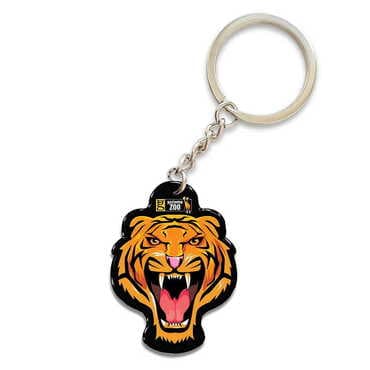 Zoo Themed Custom Shape Double Face Printed Epoxy Keychain