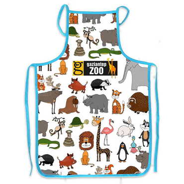 Zoo Themed Customised Digital Printed Cotton Apron 500x700 mm