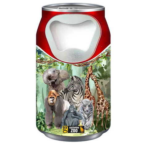 Toptan Hayvanat Bahçesi Temalı Myros Teneke Kutu Açacak Magnet 43x80 mm - 1