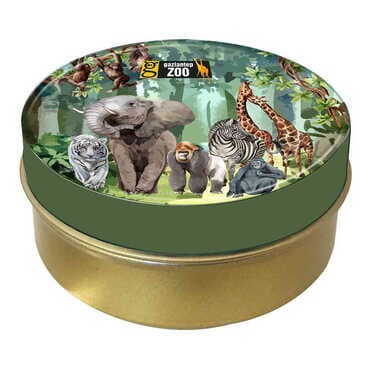 Zoo Themed Round Tin Gift Box 73x35 mm