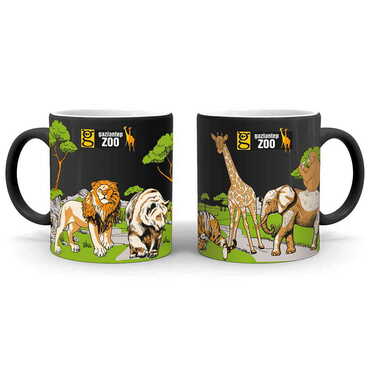 Zoo Themed Customised Serigraphy Printed Ceramic Mug 82x90 mm - 6