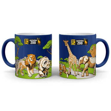 Zoo Themed Customised Serigraphy Printed Ceramic Mug 82x90 mm - 7