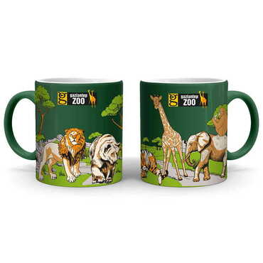 Zoo Themed Customised Serigraphy Printed Ceramic Mug 82x90 mm - 8