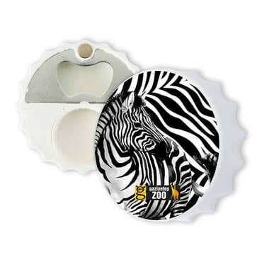 Zoo Themed Customised Uv Printed Bottle Cap Shaped Plastic Base Bottle Opener 63x15 mm