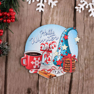Myros - Hello to Winter Wooden Coaster