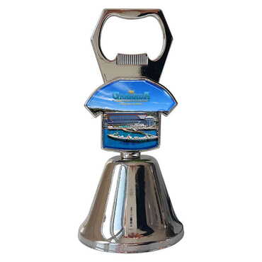 Myros - Hotel Themed Collectible Souvenir Double Face Metal Bell With Opener 44x94 mm