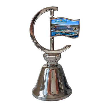 Hotel Themed Collectible Souvenir Double Face Metal Spinner Flag Bell 44x96 mm - Myros