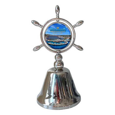 Hotel Themed Collectible Souvenir Double Face Metal Spinner Rudder Bell 44x92 mm - 1