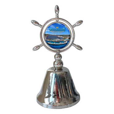 Myros - Hotel Themed Collectible Souvenir Double Face Metal Spinner Rudder Bell 44x92 mm