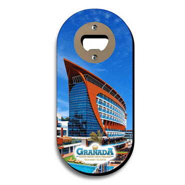 Myros - Hotel Themed Custom Shaped Printed MDF Wooden Bottle Opener