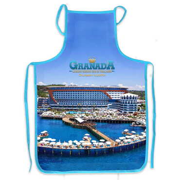 Hotel Themed Customised Digital Printed Cotton Apron 500x700 mm - Myros