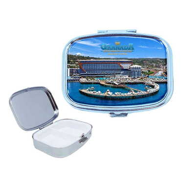 Myros - Hotel Themed Customised Epoxy Rectangle Pill Box 57x45x15 mm