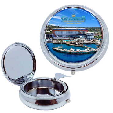 Myros - Hotel Themed Customised Metal Epoxy Travel Pocket Ashtray 50x15 mm