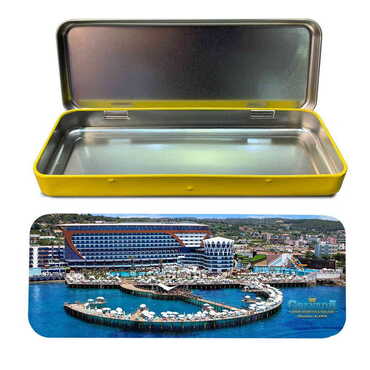 Myros - Hotel Themed Customised Metal Tin Pencil Case 210x80x25 mm