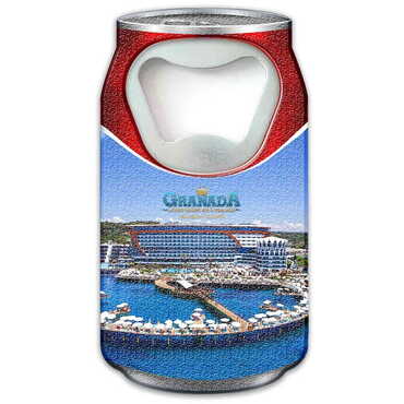 Hotel Themed Customised UV Printed Coca Cola Bottle Shape Plastic Base Bottle Opener 43x80 mm - Myros