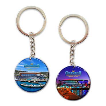 Hotel Themed Double Face Printed Epoxy Keychain - Myros