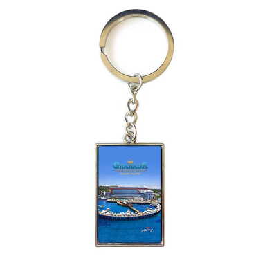 Myros - Hotel Themed Metal Rectangle Keychain 30x100 mm