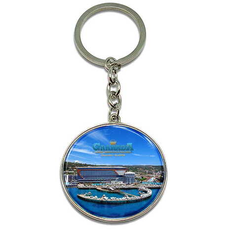 Hotel Themed Metal Round Keychain 40x100 mm - 1