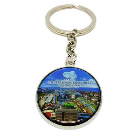 Hotel Themed Metal Round Keychain 40x100 mm - 2