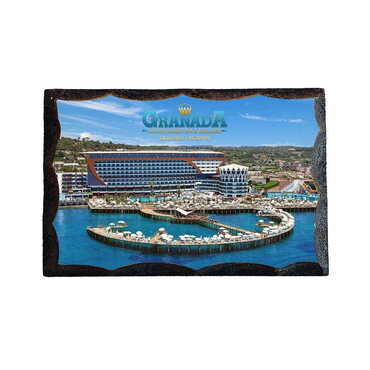 Hotel Themed Printed Wooden Desktop Decor 45x65 mm - Myros