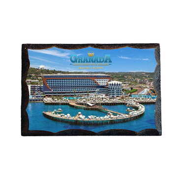 Myros - Hotel Themed Printed Wooden Desktop Decor 45x65 mm