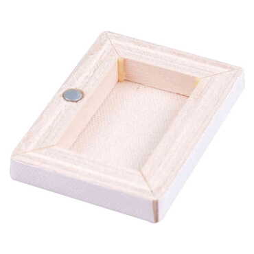 Hotel Themed Wooden Canvas Fridge Magnet 50x70 mm - 2