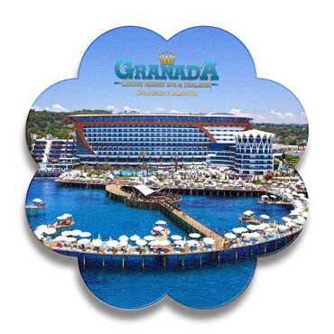 Hotel Themed Wooden Customised Daisy Travel Coaster 100 mm - Myros