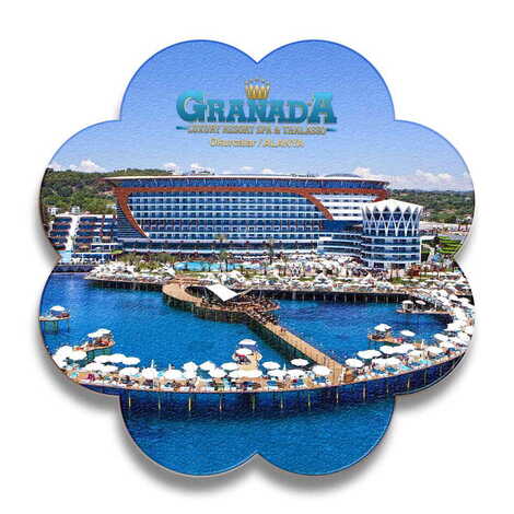 Hotel Themed Wooden Customised Daisy Travel Coaster 100 mm - 1