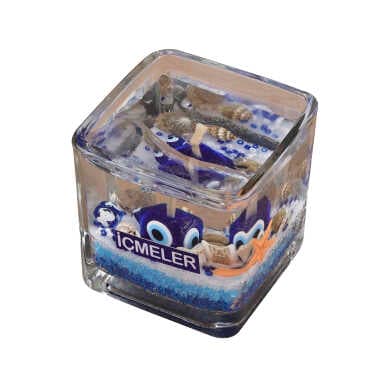 İçmeler Themed Medium Square Glass Candle
