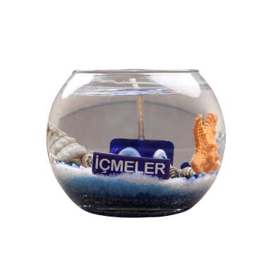 Icmeler Themed Medium Round Glass Candle - Standart - 2