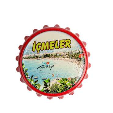 İçmeler Themed Myros White Bottle Opener Refrigerator Magnet 63x15 mm - Myros