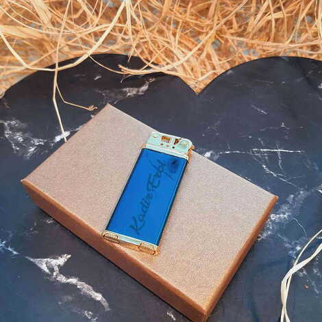 Name Personalised Gasoline Gold Metal Lighter - 5