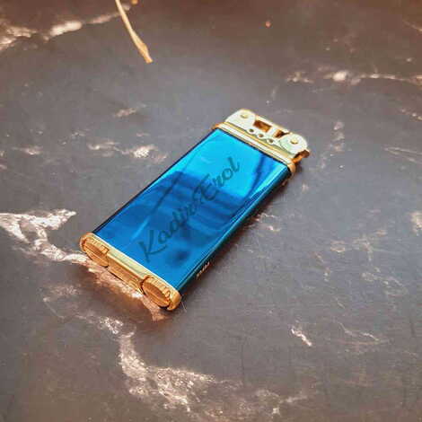 Name Personalised Gasoline Gold Metal Lighter - 4