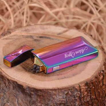 Name Personalised Electric Purple Metal Lighter - 2