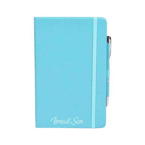 İsme Özel Turkuaz Defter Kalem Seti