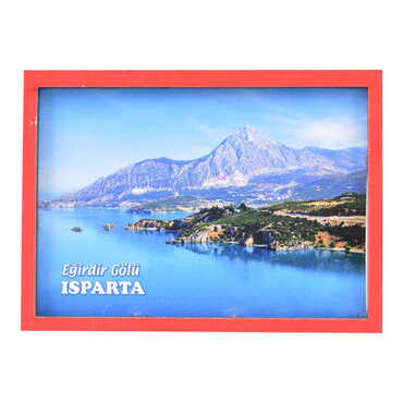 Myros - Toptan Isparta Temalı C Serisi Resimli Ahşap Magnet 90x120 mm