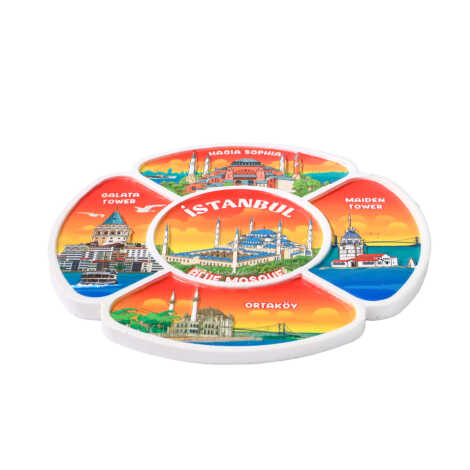 İstanbul Temalı Uv Baskılı Polyester Tabak 15 Cm - 6