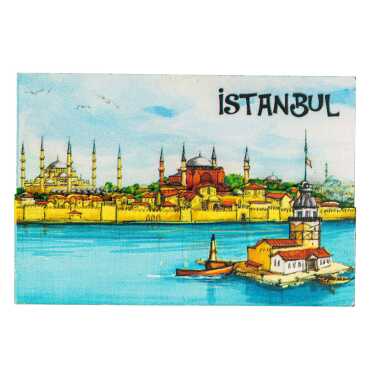 Toptan İstanbul Temalı 3d Resi̇mli̇ Ahşap Magnet - 10