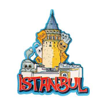 Toptan İstanbul Temalı 3d Resi̇mli̇ Ahşap Magnet - 16
