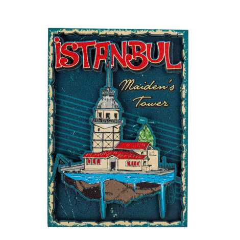 Toptan İstanbul Temalı 3d Resi̇mli̇ Ahşap Magnet - 29