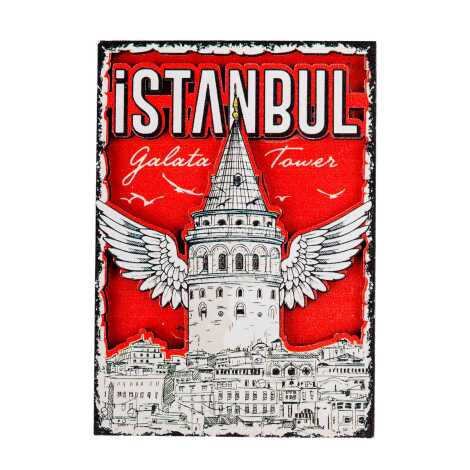 Toptan İstanbul Temalı 3d Resi̇mli̇ Ahşap Magnet - 1