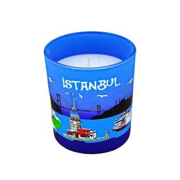 İstanbul Themed Glass Candle Holder - 9