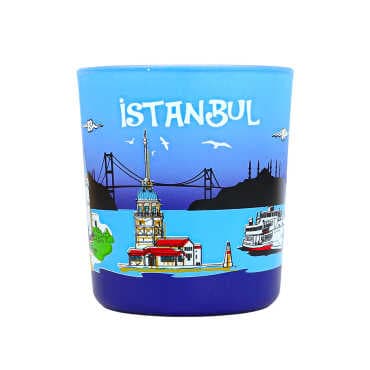 İstanbul Themed Glass Candle Holder - 3